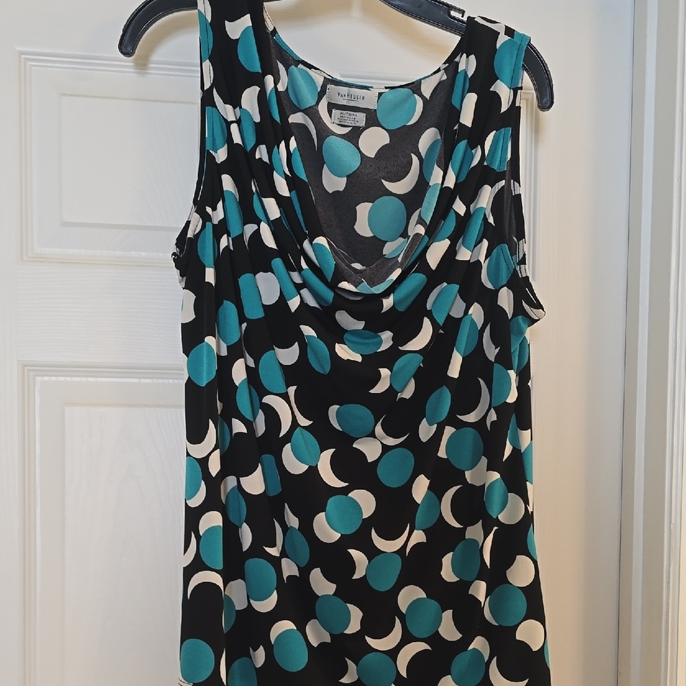Van Heusen Blue Blouse Tank Top Office